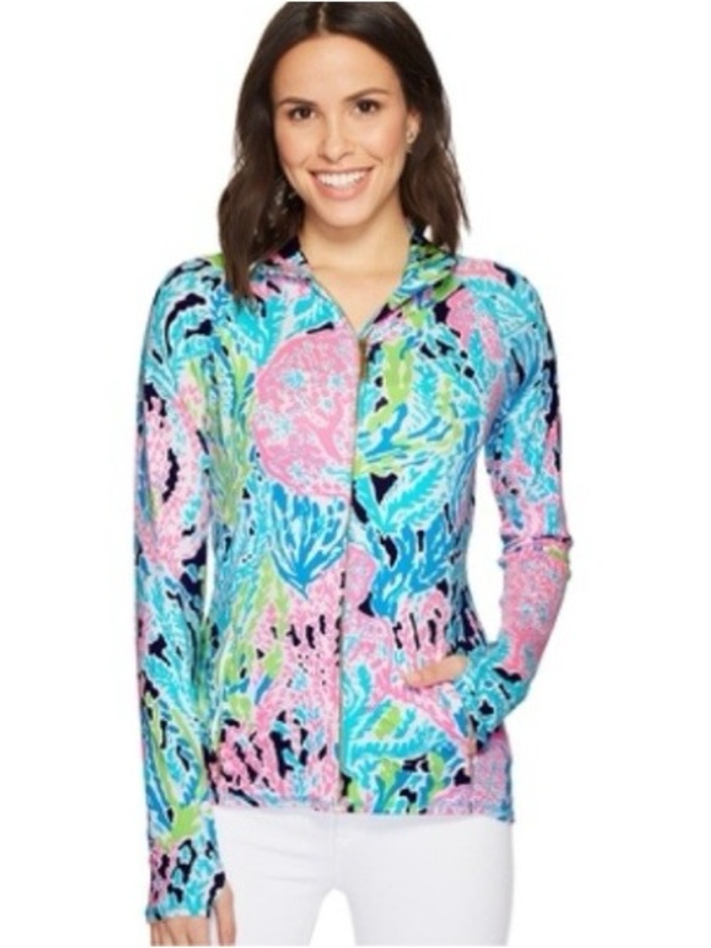 Lilly Pulitzer Luxletic Seaside Aqua Serena Jacket